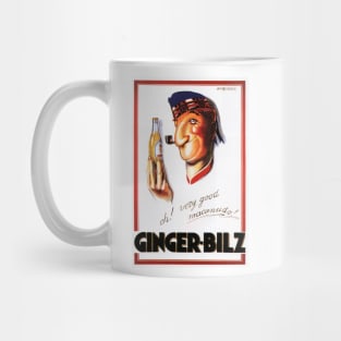 GINGER BILZ Vintage Soda Beverage Advertisement by Achille Mauzan Lithograph Mug